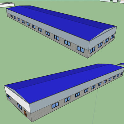 kwaliteit  Q355 / Q235 Steel Structure Farm Frame Prefab Building Construction GB fabriek
