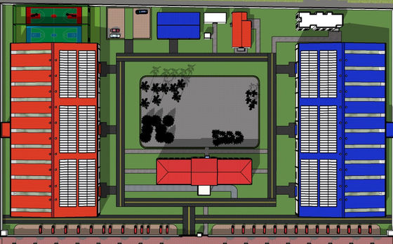80*40 de aangepaste Bouw van het het Staalkader van de Staalstructuur Workshop Vervaardigde