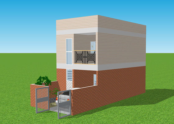 Gegalvaniseerde Prefab Lichtgewicht Duplex de Villaflat van het Staalhuis