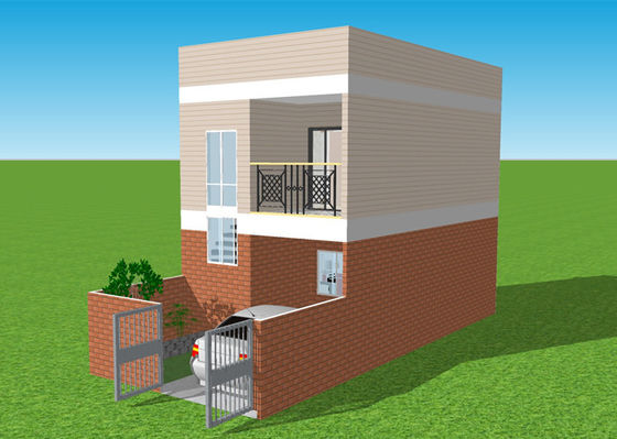 Gegalvaniseerde Prefab Lichtgewicht Duplex de Villaflat van het Staalhuis
