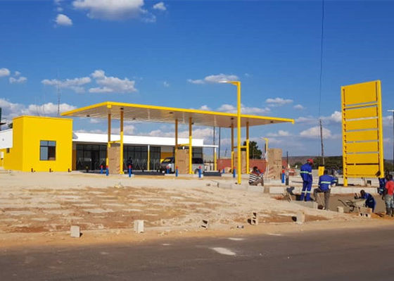 ODM het Benzinestation wierp de Industriële Gebouwen Prefabiso9001 van het Staalkader af
