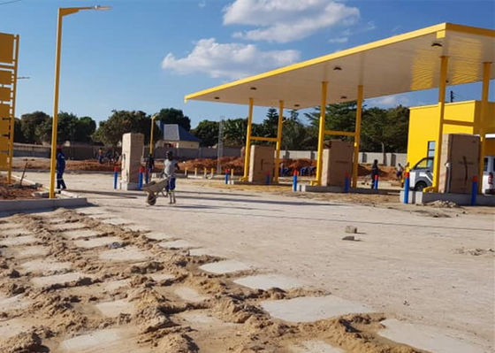 ODM het Benzinestation wierp de Industriële Gebouwen Prefabiso9001 van het Staalkader af