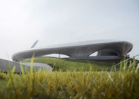 De prefab van het het Stadionq235 Staal van de Staalstructuur Structurele Bouw Decoiling