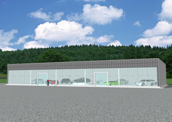 Gebouwen van de tentoonstellingshal met stalen frame Q235 Rigid Portal Frame Commercial