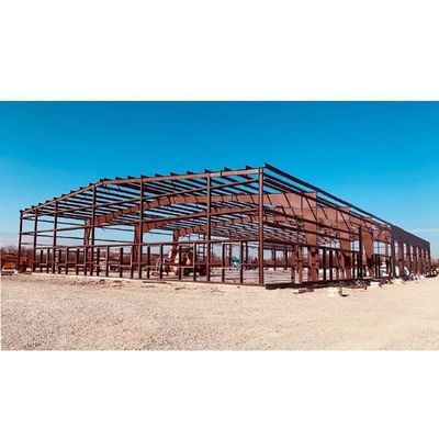 Van de het Staalstructuur van de brede Spanwijdteh Straal het Pakhuis Prefab Vuurvast met Sandwichcomité