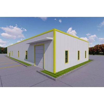Van de het Staalstructuur van de brede Spanwijdteh Straal het Pakhuis Prefab Vuurvast met Sandwichcomité