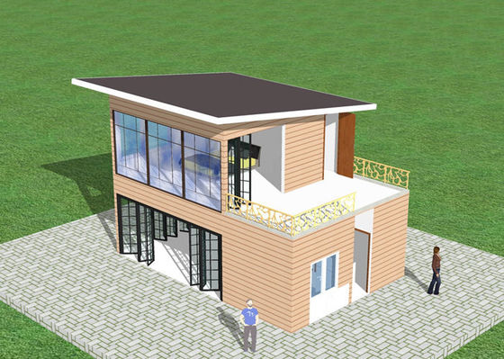 Hoge brandwerendheid lichtgewicht stalen constructie villa met uitstekende warmte-isolatie
