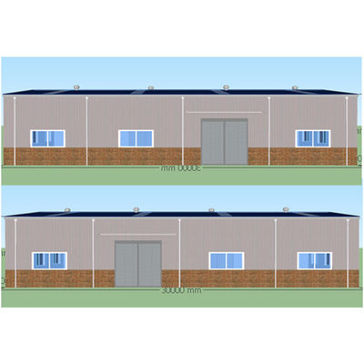 30m*20m de Prefab van de het Pakhuisindustrie van de Staalstructuur het Kaderbouw