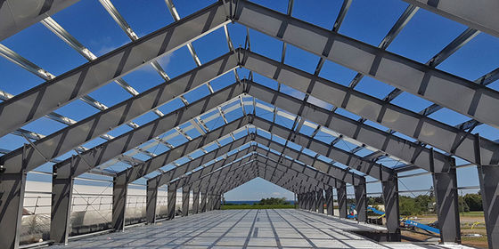 Warmgewalst/Gelast h-Sectiestaal Geprefabriceerd Pakhuis met Kraan 3-20T