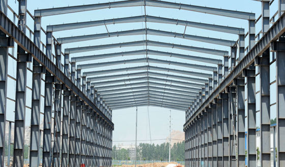 Warmgewalst/Gelast h-Sectiestaal Geprefabriceerd Pakhuis met Kraan 3-20T
