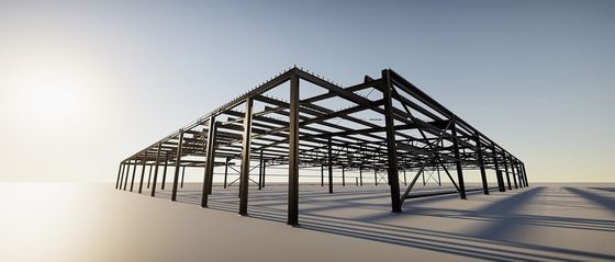 Helling/vlak Dak het Pakhuis van de Staalstructuur met Sandwichcomité/Staalplaatmuur
