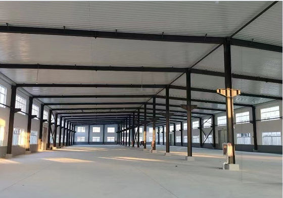 Q355 gelaste H-sectie stalen werkplaatsconstructie met C/Z-sectie gording