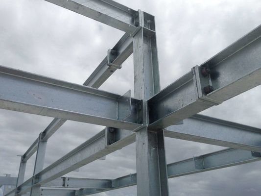 Q355 gelaste H-sectie stalen werkplaatsconstructie met C/Z-sectie gording