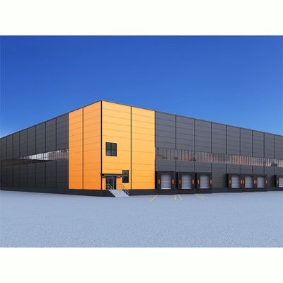 Loodsmagazijn in staalconstructie met rolluik/draai-/schuifdeuren en helling/plat dak