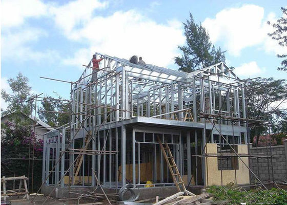 Geprefabriceerde Lichtgewicht Gegalvaniseerde Lichte het Staalvilla van de Staalstructuur Huis