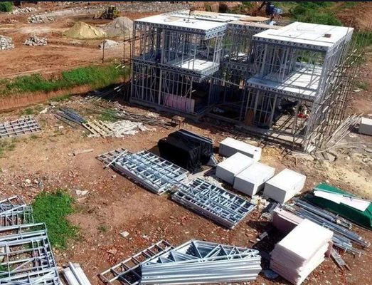 Het Staalstructuur die van Q355B Q235B de Wind Lichtgewichtvilla van het Staalkader huisvesten