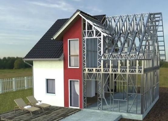 De duurzame Lichtgewicht van het de Bouwstaal van het Staalkader Prefabhuis Geprefabriceerde Villa