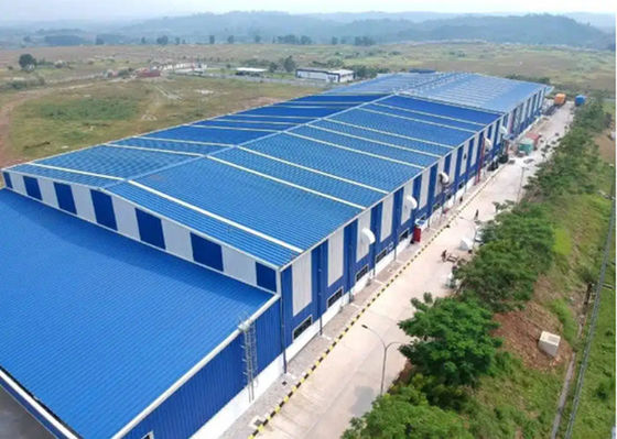 Q235 / Q355 Staalconstructie Magazijn Geprefabriceerde stalen framegebouwen