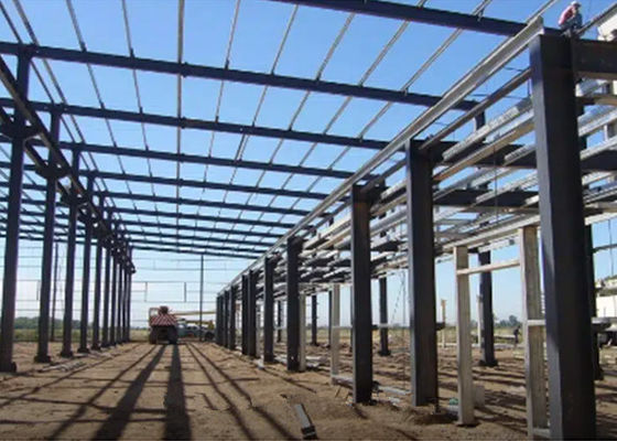 Q235 / Q355 Staalconstructie Magazijn Geprefabriceerde stalen framegebouwen