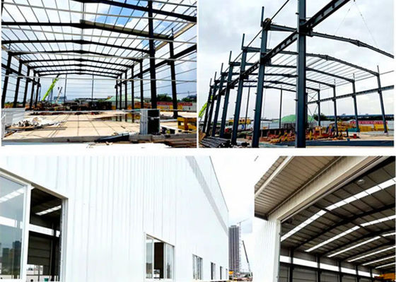 Industriële staalconstructies magazijn geprefabriceerde staalconstructies