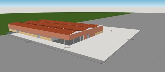 Grid Prefab Steel Structure Commercieel magazijn Licht