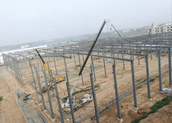 Industrieel frame staalconstructie Werkplaats Gebouw Fabriek Hangar