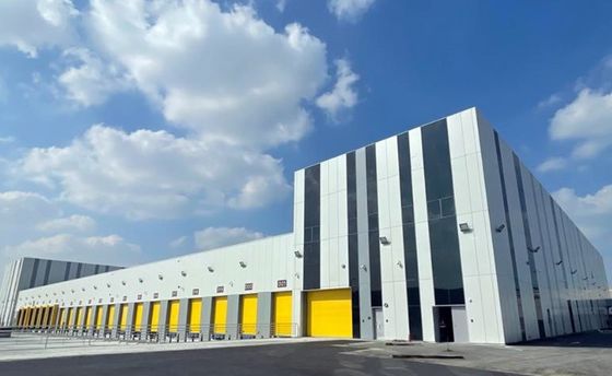 Lichte garage warmgewalste / gelaste H-sectie staalconstructie werkplaats