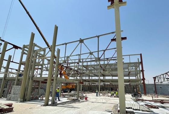 Lichte garage warmgewalste / gelaste H-sectie staalconstructie werkplaats