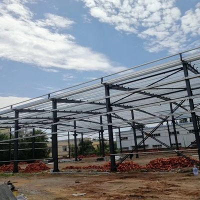 Werkplaats voor geprefabriceerde staalconstructies met grote lengte voor industrie / fabriek