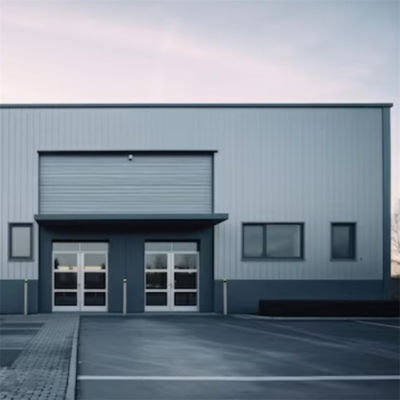 Staalportaalframe voor staalconstructie kantoorgebouw binnen aluminium ramen