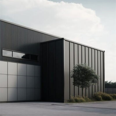 Staalportaalframe voor staalconstructie kantoorgebouw binnen aluminium ramen